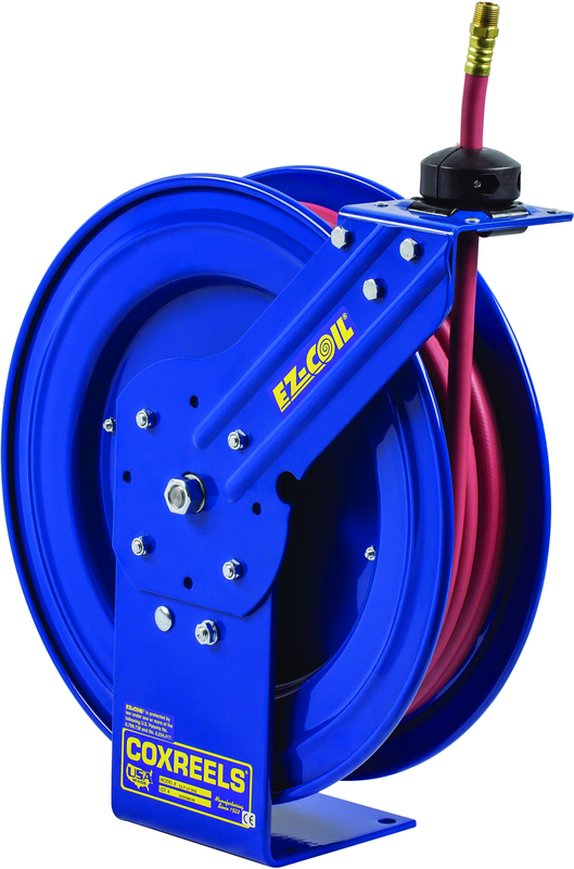 #EZ-P-LP-325 For 3/8" x 25' Hose Safety Series Spring Rewind Hose Reel - Industrial Tool & Supply