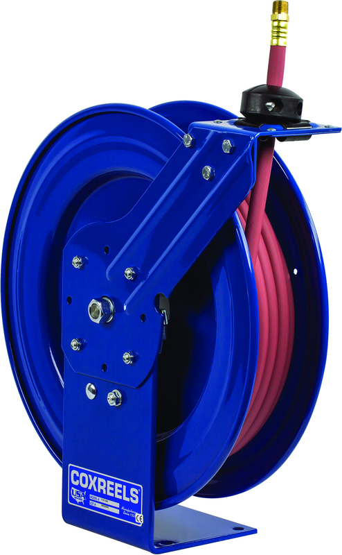 #P-LP-325 For 3/8" x 25' Hose Low Pressure Spring Rewind Hose Reel w/ Hose - Industrial Tool & Supply