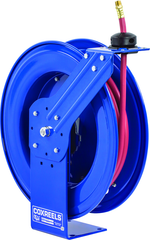#SH-N-375 For 3/8" x 75' Hose Low Pressure Spring Rewind Hose Reel with Super Hub w/ Hose - Industrial Tool & Supply