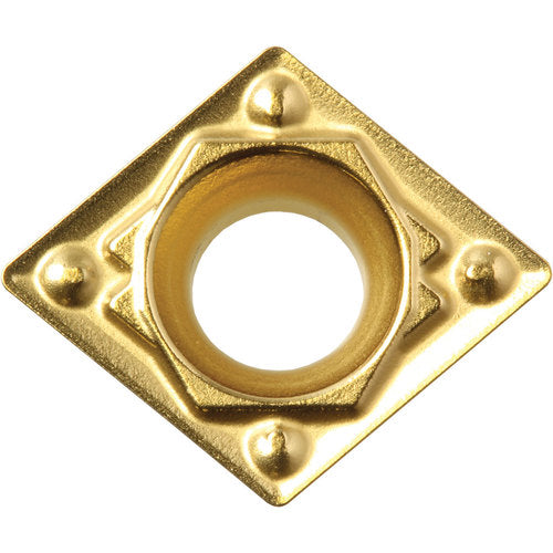 CPMH 322 HQ CA515, 1/32″ Corner Radius, 1/8″ Thick, 3/8″ Inscribed Circle, TiCl2O3/TiN, 80 Degree Diamond, Turning Indexable Insert