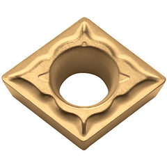 CPMT 322 XQ CA5525, 1/32″ Corner Radius, 1/8″ Thick, 3/8″ Inscribed Circle, TiCnulll2O3/TiN, Diamond, Turning Indexable Insert