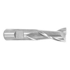 5/8 Dia. x 3-3/4 Overall Length 2-Flute Square End High Speed Steel SE End Mill-Round Shank-Center Cut-Uncoated - Industrial Tool & Supply