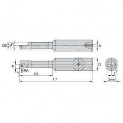 CSBI2505001255R WG STEEL BORING BAR STEPPED - Industrial Tool & Supply