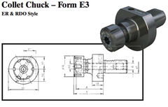 VDI Collet Chuck - Form E3 (ER & RDO Style) - Part #: CNC86 53.2525 - Industrial Tool & Supply