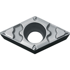 DCMT 21505 GP TN610, 0.008″ Corner Radius, 3/32″ Thick, 1/4″ Inscribed Circle, TiCN, 55 Degree Diamond, Turning Indexable Insert