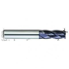 5/8" Dia. - 1-3/4" LOC - 4" OAL - .030 Radius 4 FL Carbide S/E HP End Mill-AlTiN - Industrial Tool & Supply