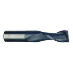 1/2 Dia. x 6 Overall Length 2-Flute Square End Solid Carbide SE End Mill-Round Shank-Center Cut-AlTiN - Industrial Tool & Supply