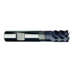 1/2" Dia. - 5/8" LOC - 3" OAL - .020 Radius 6 FL Carbide S/E HP End Mill-TiAlN-x - Industrial Tool & Supply