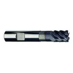 3/4" Dia. - 1" LOC - 4" OAL - .030 Radius 6 FL Carbide S/E HP End Mill-TiAlN-x - Industrial Tool & Supply