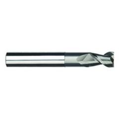 1/4" Dia. - 3/8" LOC - 3" OAL - 2 FL Carbide S/E HP End Mill-Uncoated - Industrial Tool & Supply