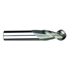 1/2" Dia. - 3-1/4" OAL - Uncoat CBD-Ball End HP End Mill-2 FL - Industrial Tool & Supply