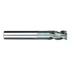 1/4" Dia. - 3/8" LOC - 3" OAL - 3 FL Carbide S/E HP End Mill-Uncoated - Industrial Tool & Supply