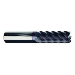 1/4" Dia. - 3/4" LOC - 2-1/2" OAL - .030 Radius 6 FL Carbide S/E HP End Mill-TiAlN-x - Industrial Tool & Supply
