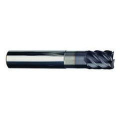 1/2" Dia. - 5/8" LOC - 3" OAL - .020 Radius 6 FL Carbide S/E HP End Mill-TiAlN-x - Industrial Tool & Supply