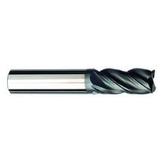 1/2 Dia. x 5 Overall Length 4-Flute .030 C/R Solid Carbide SE End Mill-Round Shank-Center Cut-AlCrN-X - Industrial Tool & Supply