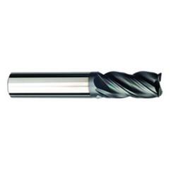 3/8 Dia. x 4 Overall Length 4-Flute .060 C/R Solid Carbide SE End Mill-Round Shank-Center Cut-AlCrN-X - Industrial Tool & Supply
