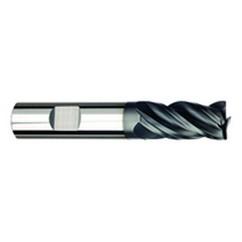 3/8" Dia. - 7/8 LOC - 2-1/2" OAL - .030 Radius 4 FL Carbide S/E HP End Mill-AlTiNx - Industrial Tool & Supply