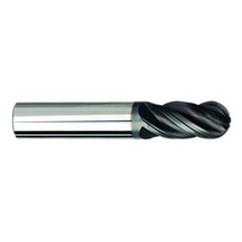 1/8" Dia. - 1-1/2" OAL - AlTiNX CBD-Ball End HP End Mill-4 FL - Industrial Tool & Supply