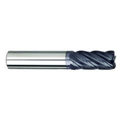 1/2" Dia. - 1-1/4" LOC - 3" OAL - .030 Radius 5 FL Carbide S/E HP End Mill-AlTiNX - Industrial Tool & Supply