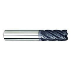 3/4" Dia. - 1-1/2" LOC - 4" OAL - .060 Radius 5 FL Carbide S/E HP End Mill-TiAlN - Industrial Tool & Supply
