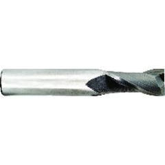 11/32 Dia. x 2-1/2 Overall Length 2-Flute Square End Solid Carbide SE End Mill-Round Shank-Center Cut-TiN - Industrial Tool & Supply