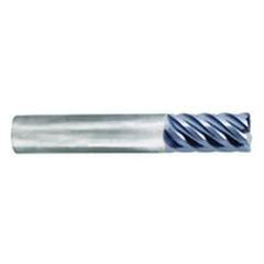 1/4" Dia. - 3/4" LOC - 2-1/2" OAL - .015 Radius 6 FL Carbide S/E HP End Mill-nACo - Industrial Tool & Supply