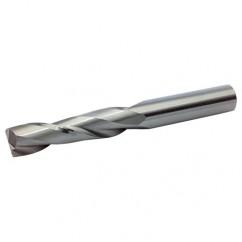 0.8mm Dia. x 45mm Overall Length 2-Flute Square End Solid Carbide SE End Mill-Round Shank-Center Cutting-WXL - Industrial Tool & Supply