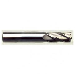 18mm Dia. x 100mm Overall Length 4-Flute Square End Solid Carbide SE End Mill-Round Shank-Center Cut-TiN - Industrial Tool & Supply