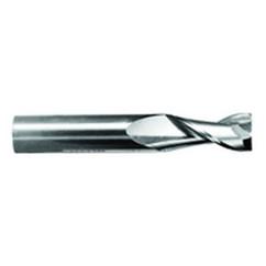 3/8" Dia. - 1" LOC - 2-1/2" OAL - .015 Radius 2 FL Carbide S/E HP End Mill-Uncoated - Industrial Tool & Supply