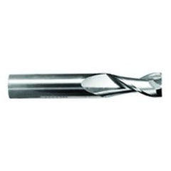 7/16" Dia. - 1" LOC - 2-3/4" OAL - .015 Radius 2 FL Carbide S/E HP End Mill-Uncoated - Industrial Tool & Supply