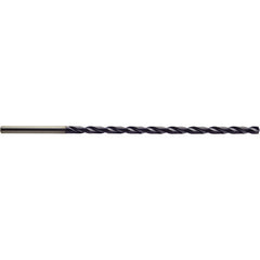 6.1 mm Dia. × 7 mm Shank × 117 mm Flute Length × 173 mm OAL, 15xD, 140°, TiAlN, 2 Flute, Coolant Thru, Solid Carbide Drill