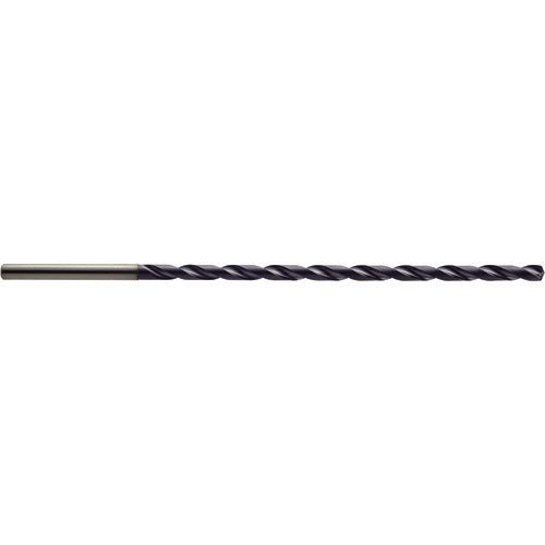 4.3 mm Dia. × 5 mm Shank × 81 mm Flute Length × 134 mm OAL, 15xD, 140°, TiAlN, 2 Flute, Coolant Thru, Solid Carbide Drill - Exact Industrial Supply