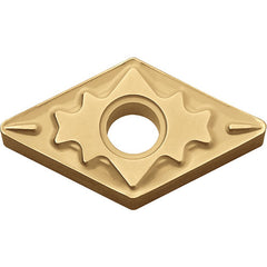 DNMG 3305 HQ CCX, 0.008″ Corner Radius, 3/16″ Thick, 3/8″ Inscribed Circle,  TiCl2O3/Tin, 55 Degree Diamond, Turning Indexable Insert