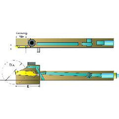 ADDN-TFR-2020-K30-14 Right Hand Thru Coolant Toolholder for Swiss Machines - Industrial Tool & Supply