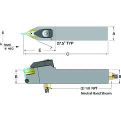 ADDPNN12-4B - 3/4 x 3/4" Neutral Toolholder - Industrial Tool & Supply
