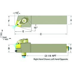 ADSRNR16-4D 1 x 1" RH Toolholder - Industrial Tool & Supply