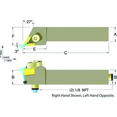 ADTJNL16-3D 1 x 1" LH Toolholder - Industrial Tool & Supply