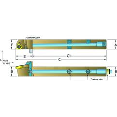 ASER1212-H11 Jet-Stream Toolholder - Industrial Tool & Supply