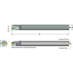 .312 Shank Coolant Thru Boring Bar- for 08IR A60 Style Inserts - Industrial Tool & Supply