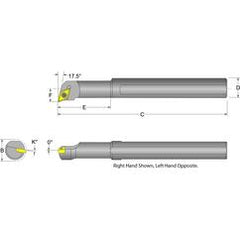 S10R-SDQCR-2 Right Hand 5/8 Shank Indexable Boring Bar - Industrial Tool & Supply