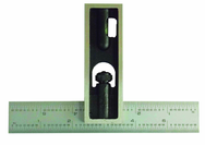 #DS6EM - 6" - Inch/Metric Graduation - Double Square - Industrial Tool & Supply