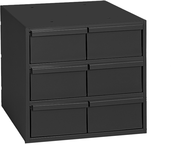 11-5/8" Deep - Steel - 6 Drawers (vertical) - for small part storage - Gray - Industrial Tool & Supply