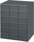 11-5/8" Deep - Steel - 18 Drawers (vertical) - for small part storage - Gray - Industrial Tool & Supply