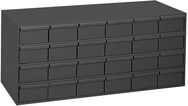 17-1/4" Deep - Steel - 24 Drawer Cabinet - for small part storage - Gray - Industrial Tool & Supply