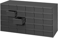 17-1/4" Deep - Steel - 30 Drawer Cabinet - for small part storage - Gray - Industrial Tool & Supply