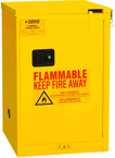 4 Gallon - All Welded - FM Approved - Flammable Safety Cabinet - Self-closing Doors - 1 Shelf - Safety Yellow - Industrial Tool & Supply