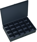 18 x 12 x 3'' - 20 Compartment Steel Boxes - Industrial Tool & Supply