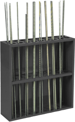 24-1/8 x 6-7/8 x 24'' - 18 Opening Threaded Rod Rack - Industrial Tool & Supply