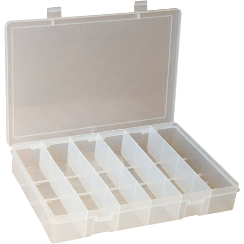 6 COMPARTMENT BOX CLEAR - Industrial Tool & Supply