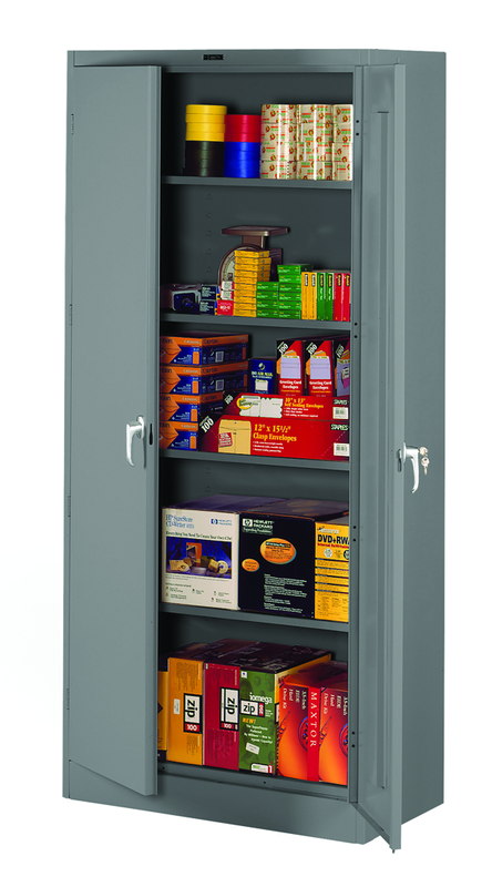 36"W x 24"D x 78"H Storage Cabinet w/4 Adj. Shelves, Levelers, a Lovered Back Panel - Welded Set Up - Industrial Tool & Supply